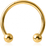 GOLD PVD COATED TITANIUM MICRO CIRCULAR BARBELL