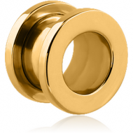 GOLD PVD COATED STAINLESS STEEL THREADED TUNNEL PIERCING