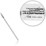 BOX OF 100 STERILIZED STAINLESS STEEL NEEDLES PIERCING