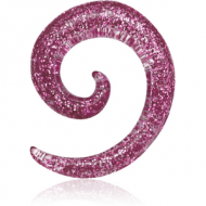 UV ACRYLIC GLITTERING EAR SPIRAL PIERCING