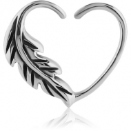 SURGICAL STEEL OPEN HEART SEAMLESS RING