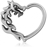 SURGICAL STEEL OPEN HEART SEAMLESS RING