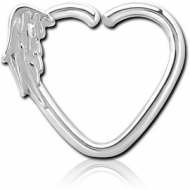 SURGICAL STEEL OPEN HEART SEAMLESS RING