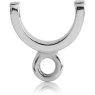 SURGICAL STEEL HELIX SHIELD WITH HOOP (FOR MBL 1.2 X 8) PIERCING