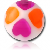 UV ACRYLIC HEART BALL PIERCING