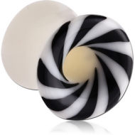 ORGANIC BONE TUNNEL DOUBLE FLARED LARGE STRIPED