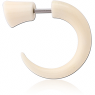 ORGANIC HORN FAKE PIERCING TRIBAL WITH STEEL INSERT PIERCING
