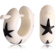 ORGANIC BONE EARRINGS PAIR - STARS