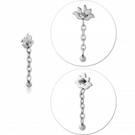 SURGICAL STEEL ATTACHMENT FOR 1.6MM INTERNALLY THREADED PINS PIERCING