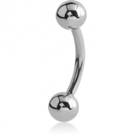 SURGICAL STEEL INTERNALLY THREADED CURVED MICRO BARBELL PIERCING