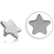 SURGICAL STEEL STAR FOR 1.2MM INTERNALLY THREADED PINS PIERCING