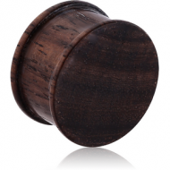 ORGANIC WOODEN PLUG BLACK -SONO RIDGED