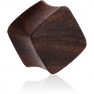 ORGANIC WOODEN PLUG BLACK -SONO DOUBLE FLARED SQUARE PIERCING