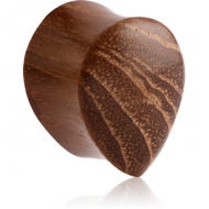 ORGANIC WOODEN PLUG TEAK TEAR DROP DOUBLE FLARED PIERCING