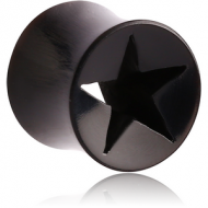 ORGANIC HORN TUNNEL DOUBLE FLARED CARVED STAR PIERCING