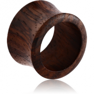 ORGANIC WOODEN TUNNEL DOUBLE FLARED - BLACK PIERCING