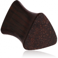 ORGANIC WOODEN PLUG BLACK -SONO DOUBLE FLARED TRIANGULAR PIERCING