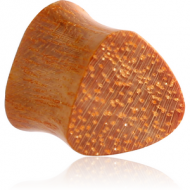 ORGANIC WOODEN PLUG JACKFRUIT TRIANGULAR DOUBLE FLARED PIERCING