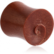 ORGANIC WOODEN PLUG -SAWO DOUBLE FLARED CARVED SPIRAL PIERCING