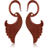 ORGANIC WOODEN CLAW EARRINGS PAIR -SAWO