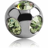 SURGICAL STEEL MULTI JEWELLED BALL