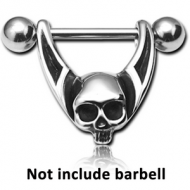 SURGICAL STEEL KOOL KATANA NIPPLE SHIELD - SKULL PIERCING