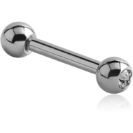 SURGICAL STEEL JEWELLED MICRO BARBELL