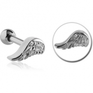 SURGICAL STEEL TRAGUS MICRO BARBELL - WING