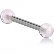SURGICAL STEEL MICRO BARBELL WITH UV ACRYLIC BALLS PIERCING