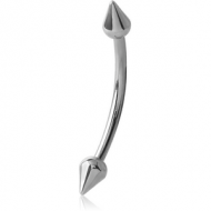 SURGICAL STEEL CURVED MICRO BARBELL WITH TEAR DROP CONES