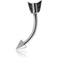 SURGICAL STEEL FANCY CURVED MICRO BARBELL - ARROW