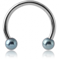 SURGICAL STEEL MICRO CIRCULAR BARBELL WITH ANODISED BALLS