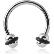 SURGICAL STEEL MICRO CIRCULAR BARBELL WITH UFO BALLS PIERCING