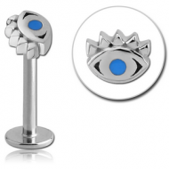 SURGICAL STEEL MICRO LABRET WITH ATTACHMENT - EYE PIERCING