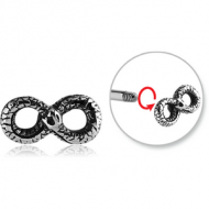 SURGICAL STEEL MICRO THREADED INFINITY ATTACHMENT PIERCING