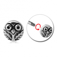 SURGICAL STEEL MICRO ATTACHMENT FOR 1.2MM THREADED PINS - OWL PIERCING