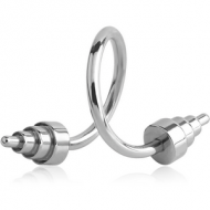 SURGICAL STEEL MICRO BODY SPIRAL WITH DUMBBELLS PIERCING