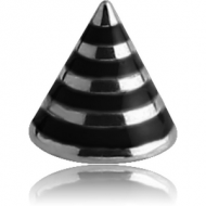 SURGICAL STEEL MICRO STRIPED CONE PIERCING