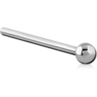 SURGICAL STEEL 1.2MM THREADING STRAIGHT NOSE STUD WITH BALL PIERCING