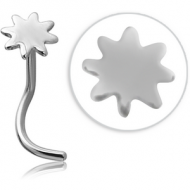 SURGICAL STEEL SUN CURVED NOSE STUD PIERCING