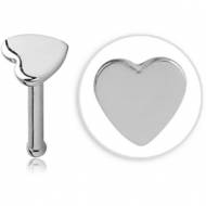 SURGICAL STEEL HEART NOSE BONE PIERCING