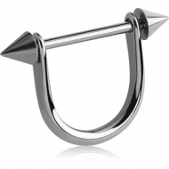 SURGICAL STEEL NIPPLE STIRRUP WITH CONES PIERCING