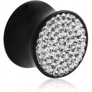 CRYSTALINE JEWELLED FLARED PLUG-CRYSTAL