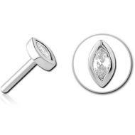 SURGICAL STEEL JEWELLED THREADLESS ATTACHMENT PIERCING