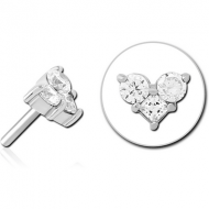 SURGICAL STEEL JEWELLED THREADLESS ATTACHMENT PIERCING