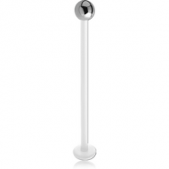 PTFE LABRET WITH SURGICAL STEEL BALL