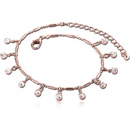ROSE GOLD PLATED BRASS ANKLET