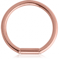 ROSE GOLD PVD COATED SURGICAL STEEL BAR CLOSURE RING