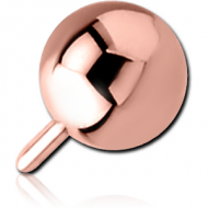 ROSE GOLD PVD COATED SURGICAL STEEL PUSH FIT BALL FOR BIOFLEX INTERNAL LABRET PIERCING