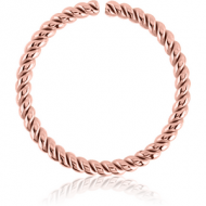ROSE GOLD PVD COATED SURGICAL STEEL SEAMLESS RING - TWIST